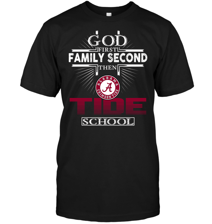 Alabama Crimson Tide "god, Family, School" T-Shirt